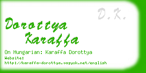dorottya karaffa business card